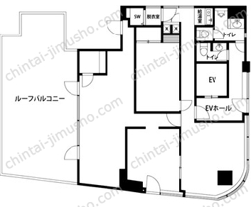 スタッフハウスビル4Fの間取図