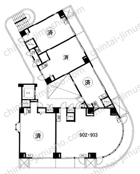 新宿ダイカンプラザ ビズネス清田ビル9Fの間取図