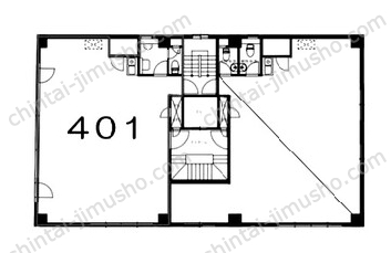 八丁堀共同ビル4Fの間取図