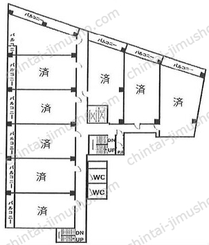 新陽ビル5Fの間取図