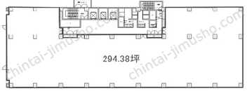 芝256スクエアビル8Fの間取図