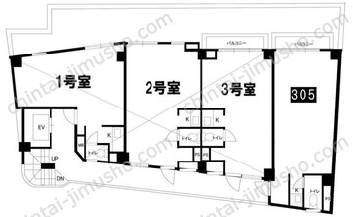 第三叶ビル3Fの間取図