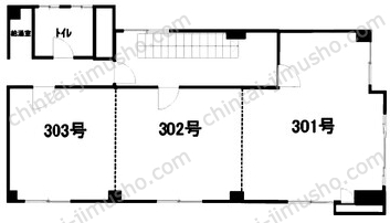 内田ビル3Fの間取図